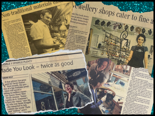 20 years of Made You Look Jewellery in the Toronto newspapers!