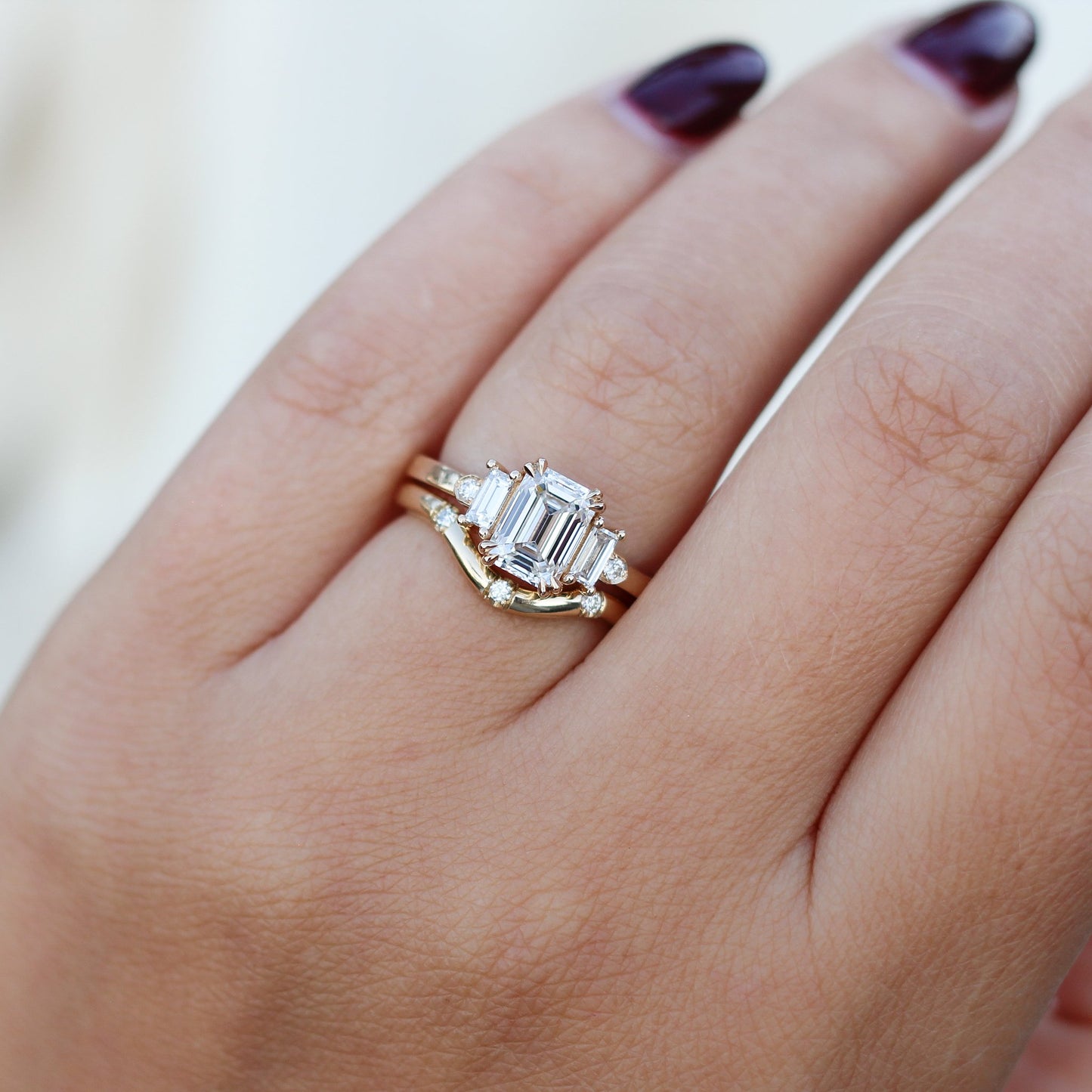 Misceo -  Emerald-Cut Lab Diamond Ring