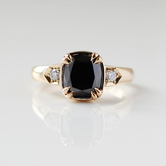 Nebula - Black Diamond Cushion Ring