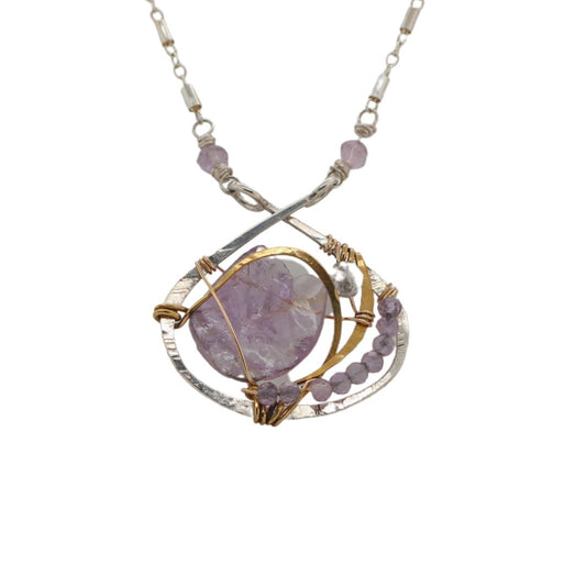 Raw Amethyst Cluster Necklace