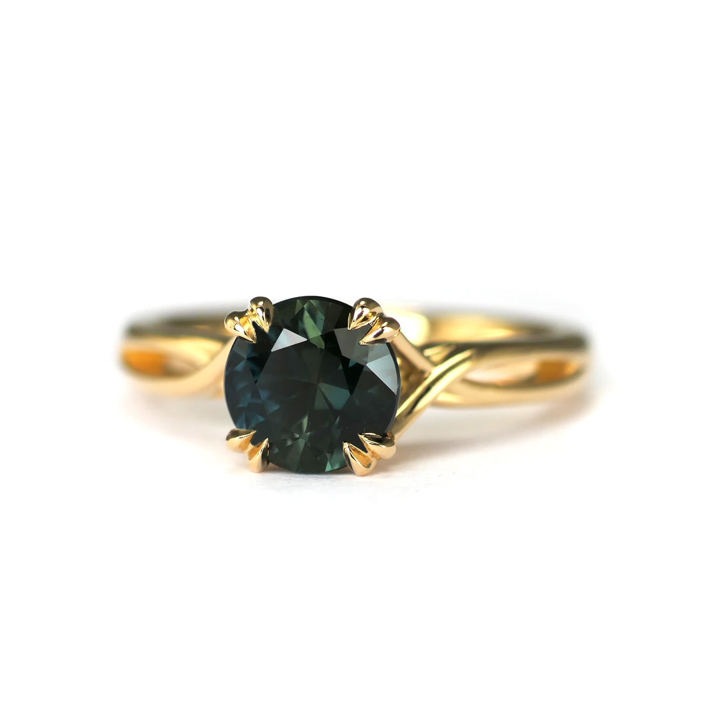 Teal Sapphire Criss Cross Solitaire