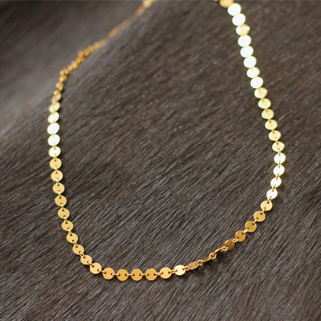 Gold-Filled Coin Chain Necklace