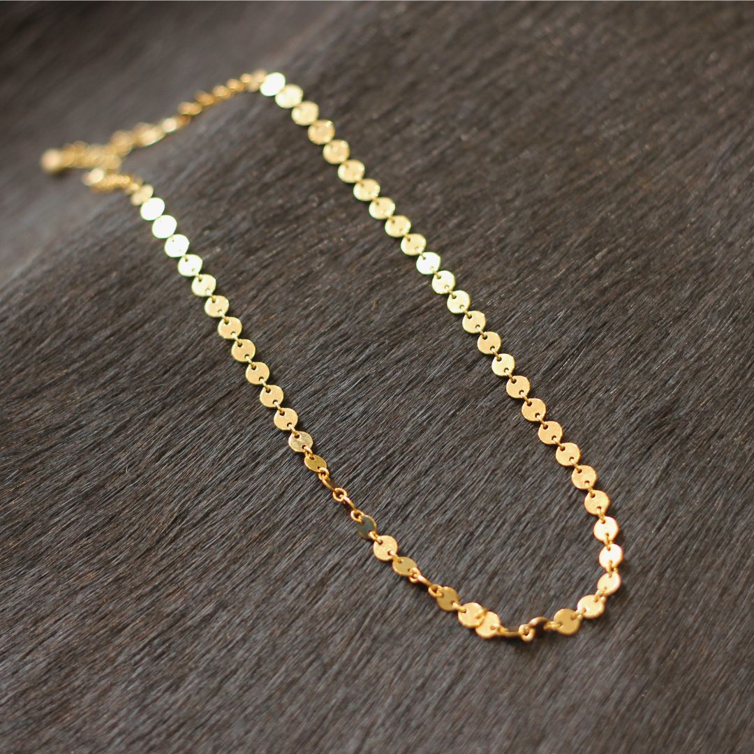 Gold-Filled Coin Chain Necklace