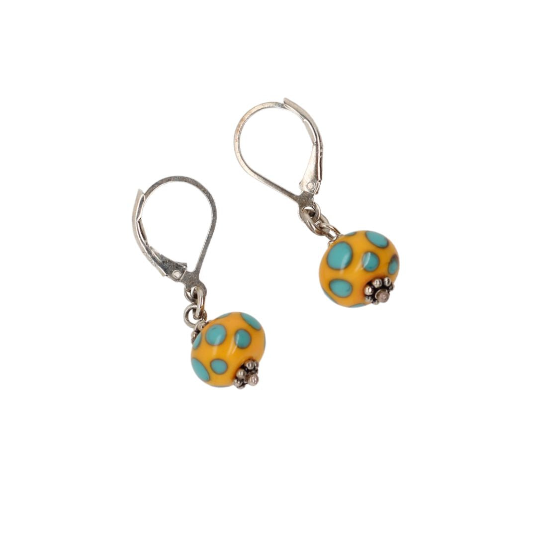 Polka Dot Drop Earrings