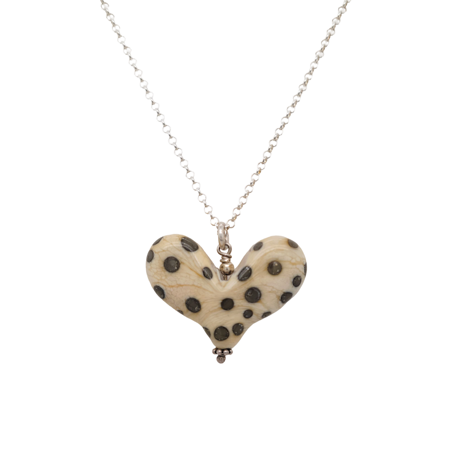 Polka Dot Heart Necklace