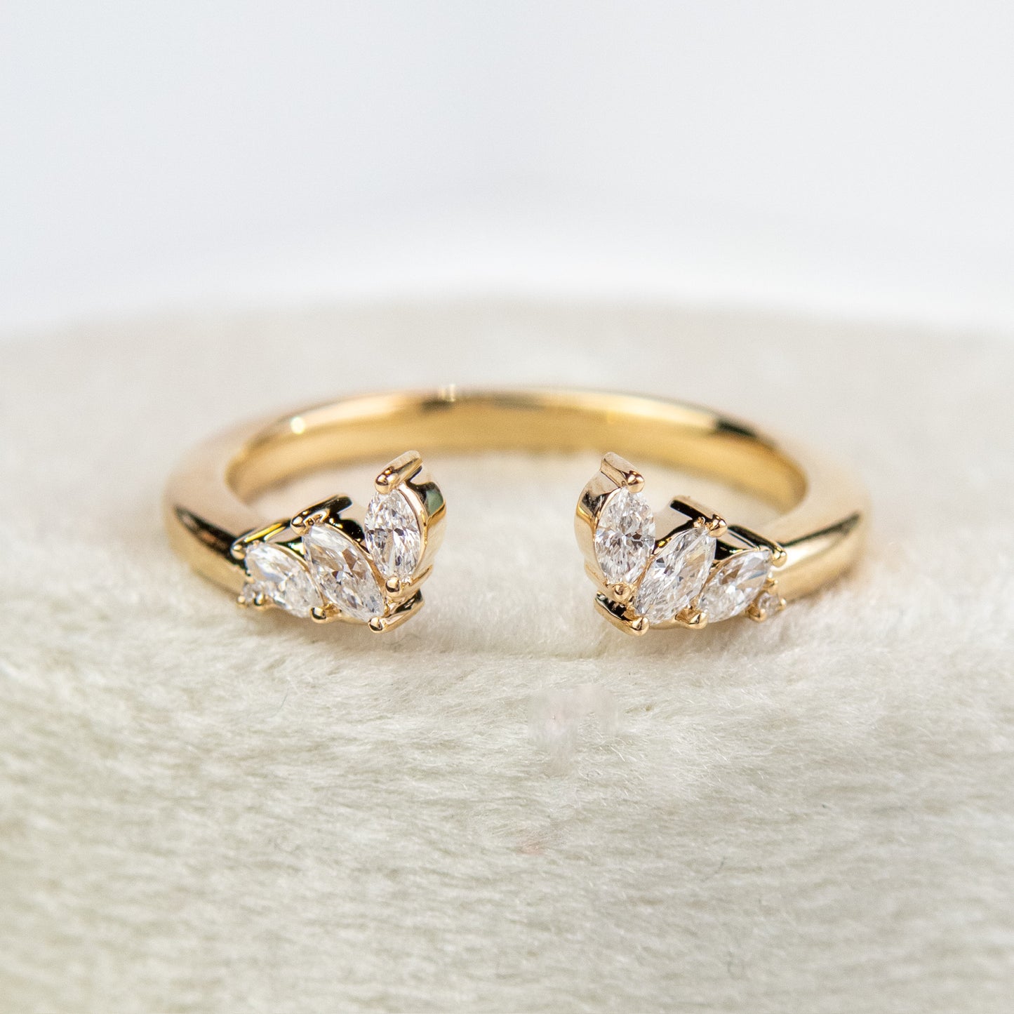 Dahlia - Open Diamond Wedding Band