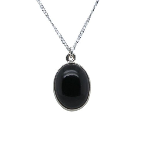 Large Oval Onyx Necklace