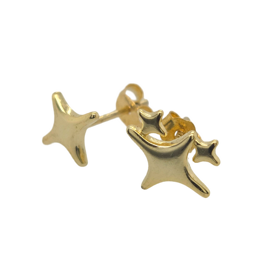 Small Gold Star Sparkle Studs