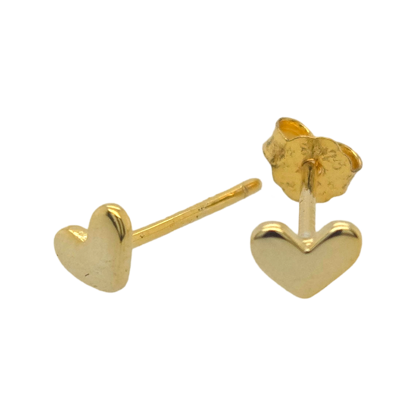 Gold Heart Studs