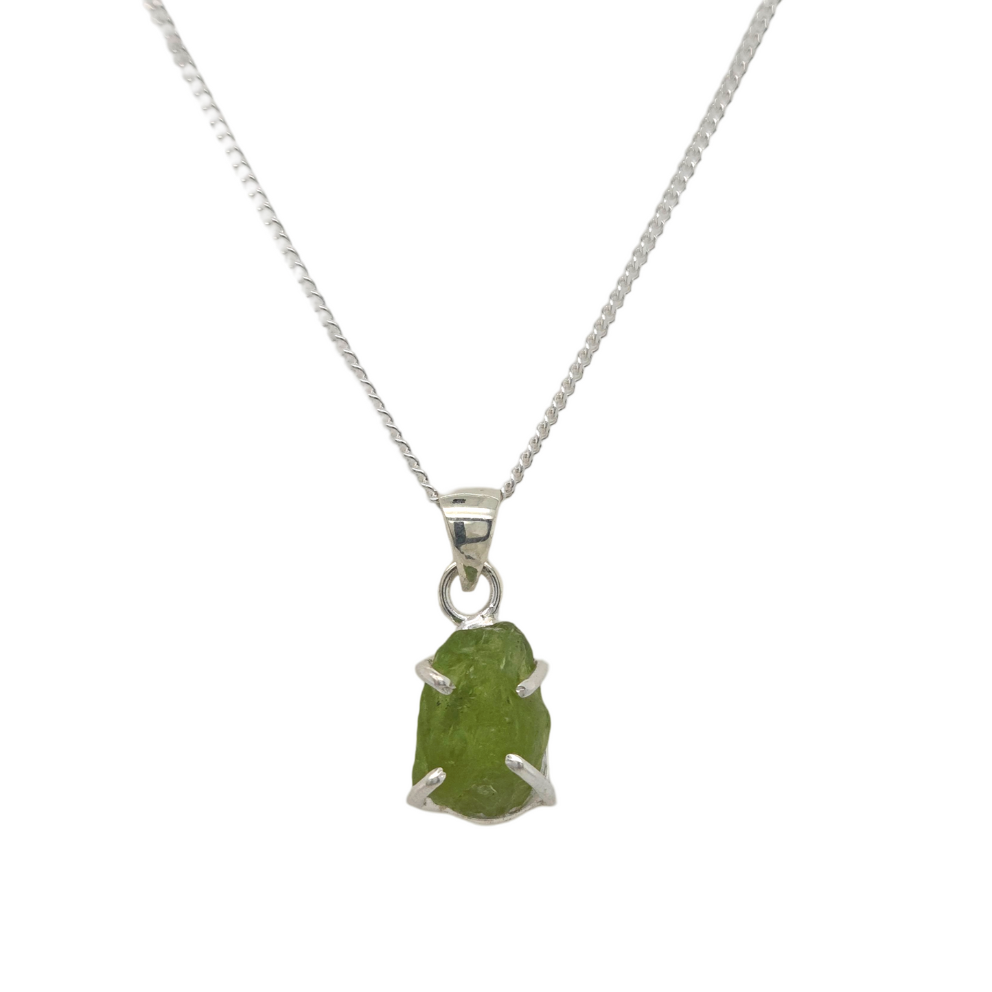 Rough Peridot Necklace