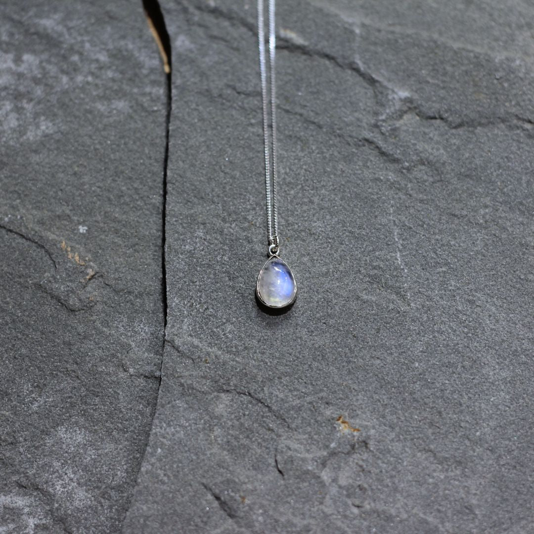 Pear Shaped Moonstone Necklace