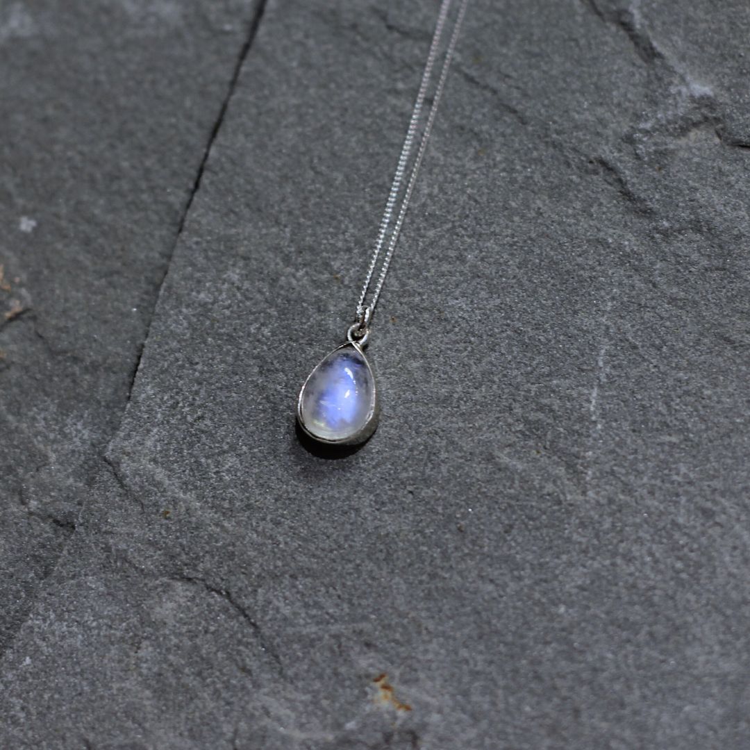 Pear Shaped Moonstone Necklace