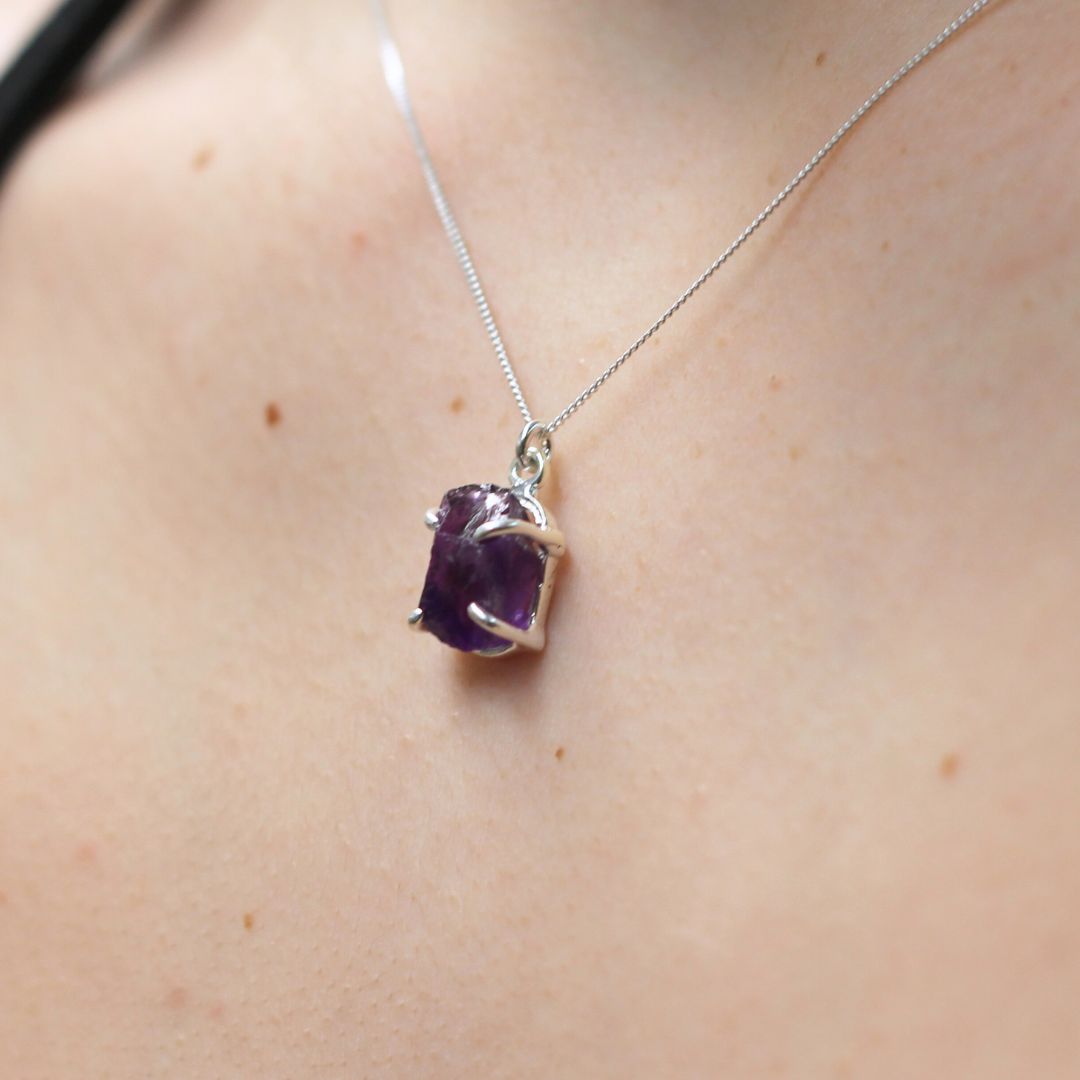 Rough Amethyst Necklace