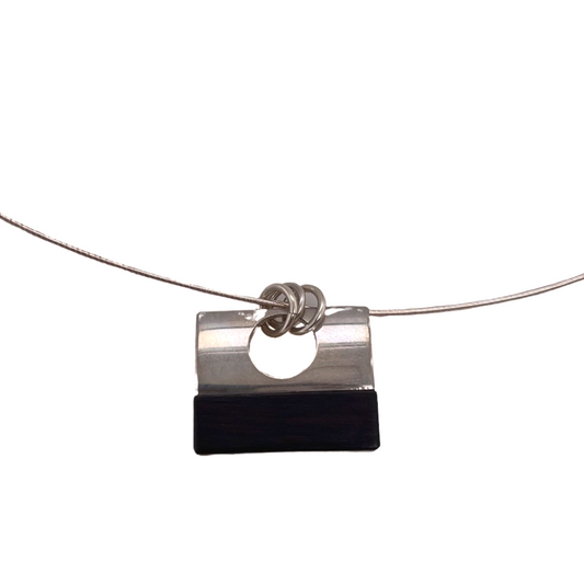 Ebony Rectangular Necklace