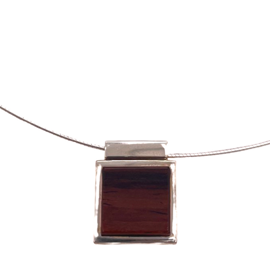 Cocobolo Square Necklace