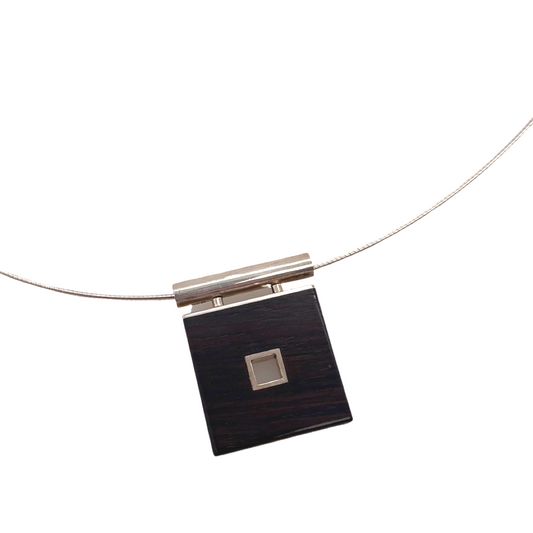 Square Ebony Necklace