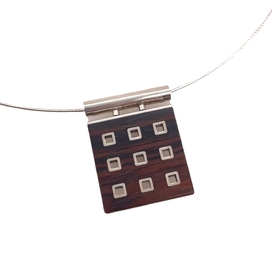 Cocobolo Grid Necklace