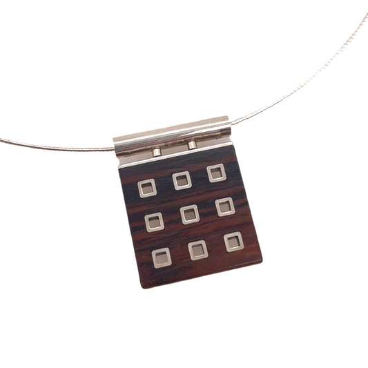 Cocobolo Grid Necklace