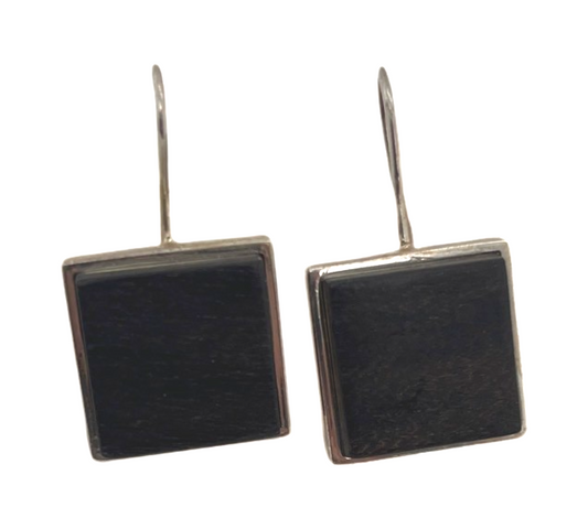 Square Ebony Earrings