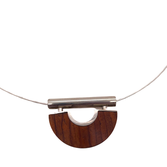 Cocobolo Half Moon Necklace