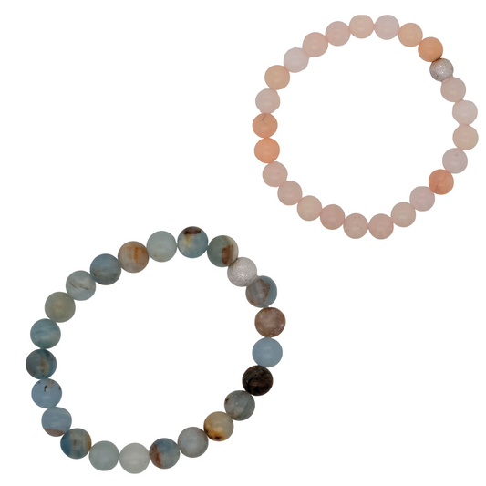 Semi-precious Stone Beaded Elastic Bracelets