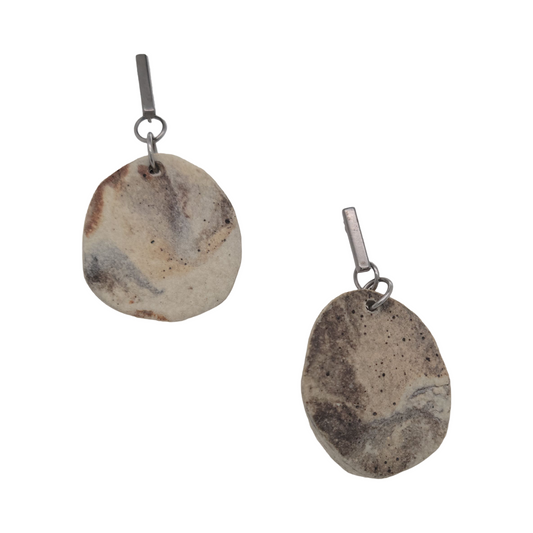 Ceramic Disc Earrings