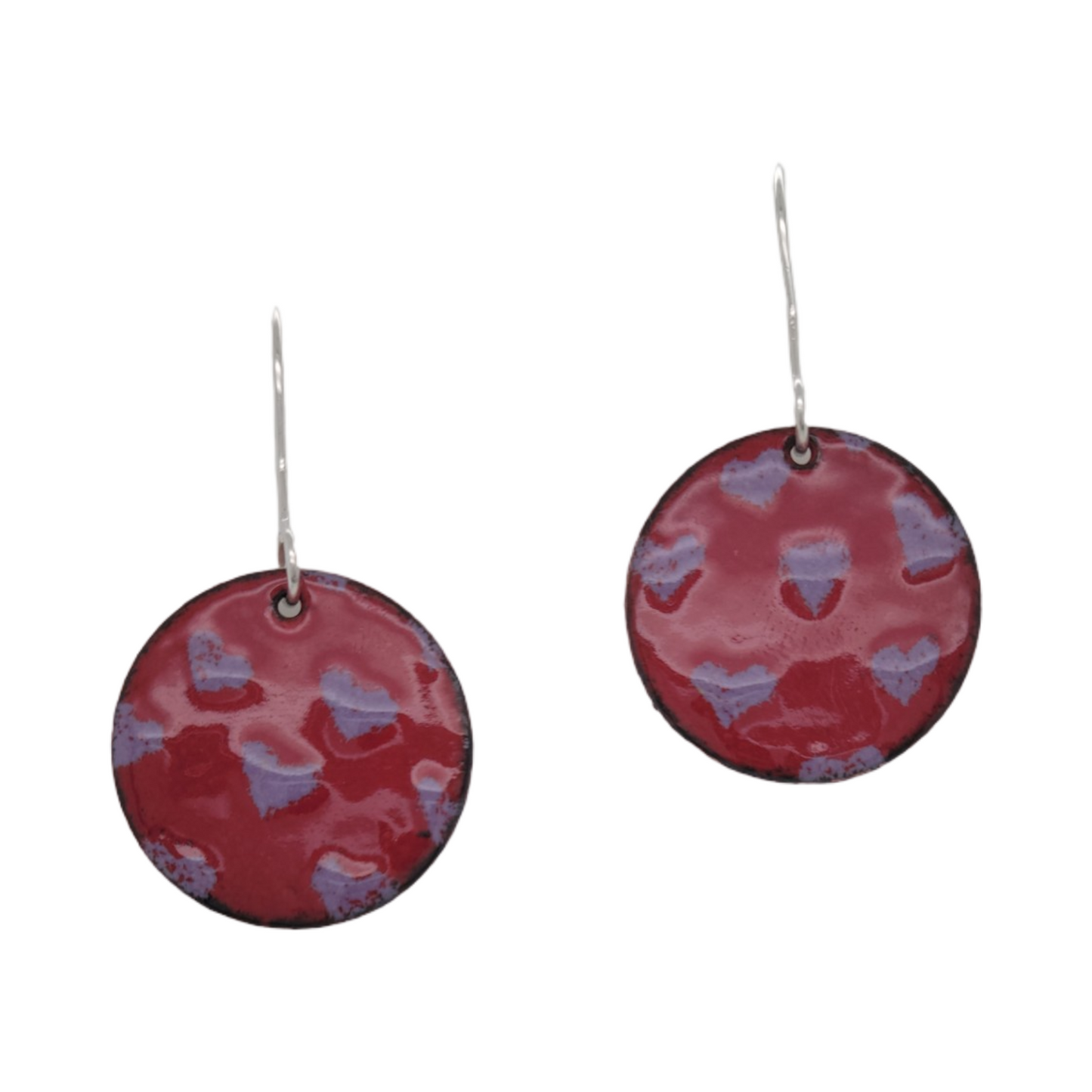 Enamel Heart Earrings