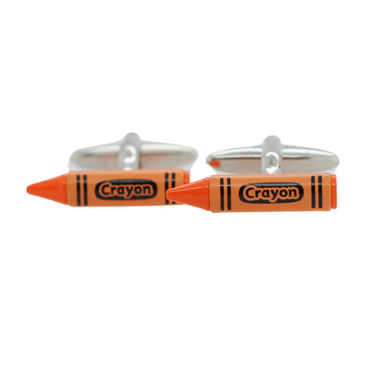 Orange Crayon Cufflinks