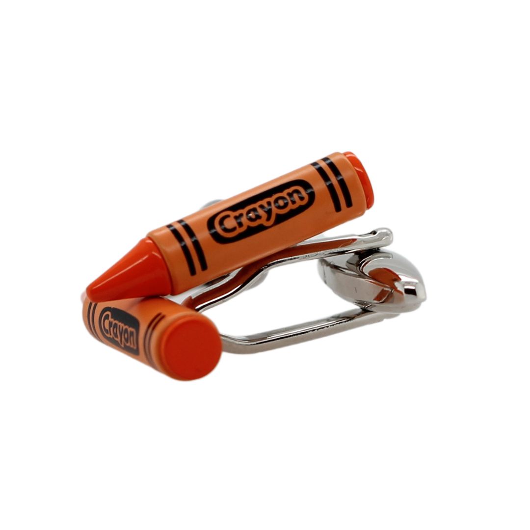 Orange Crayon Cufflinks