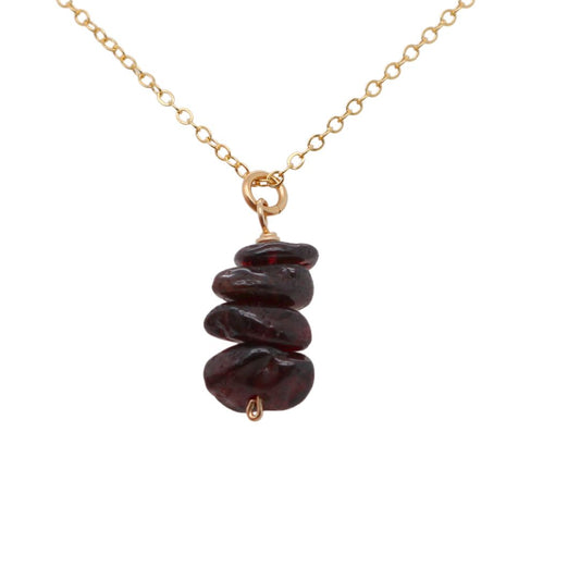 Garnet Drop Necklace