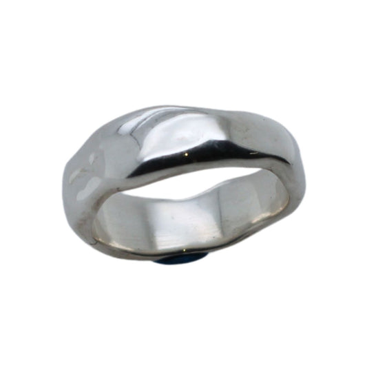 Chunky Silver Melted Stacker Ring