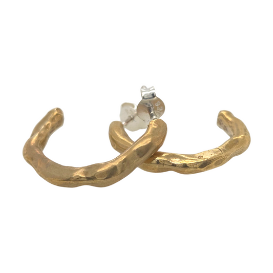 Large Melty Brass Hoops
