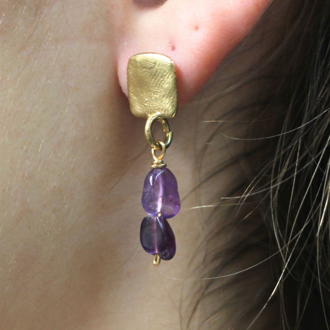 Amethyst Drop Earrings