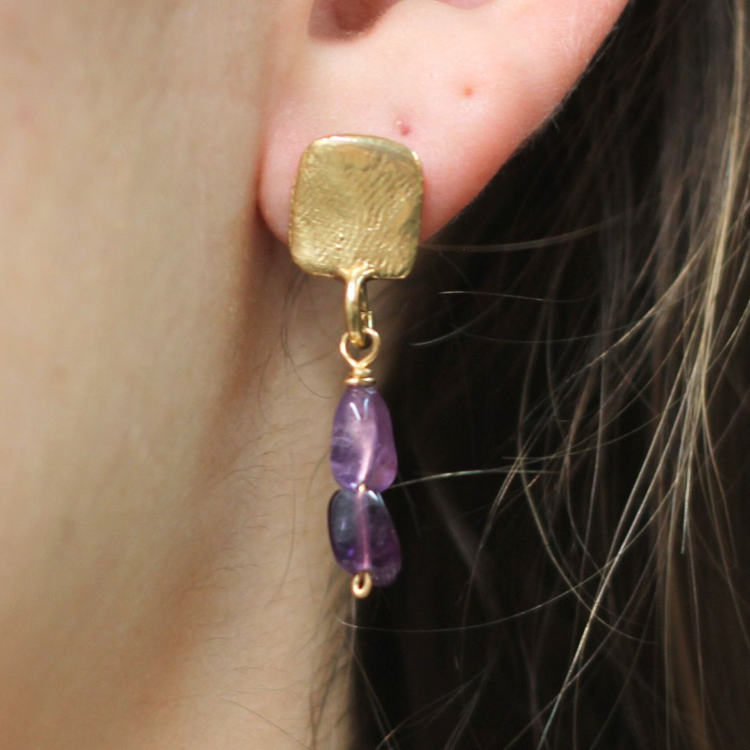 Amethyst Drop Earrings