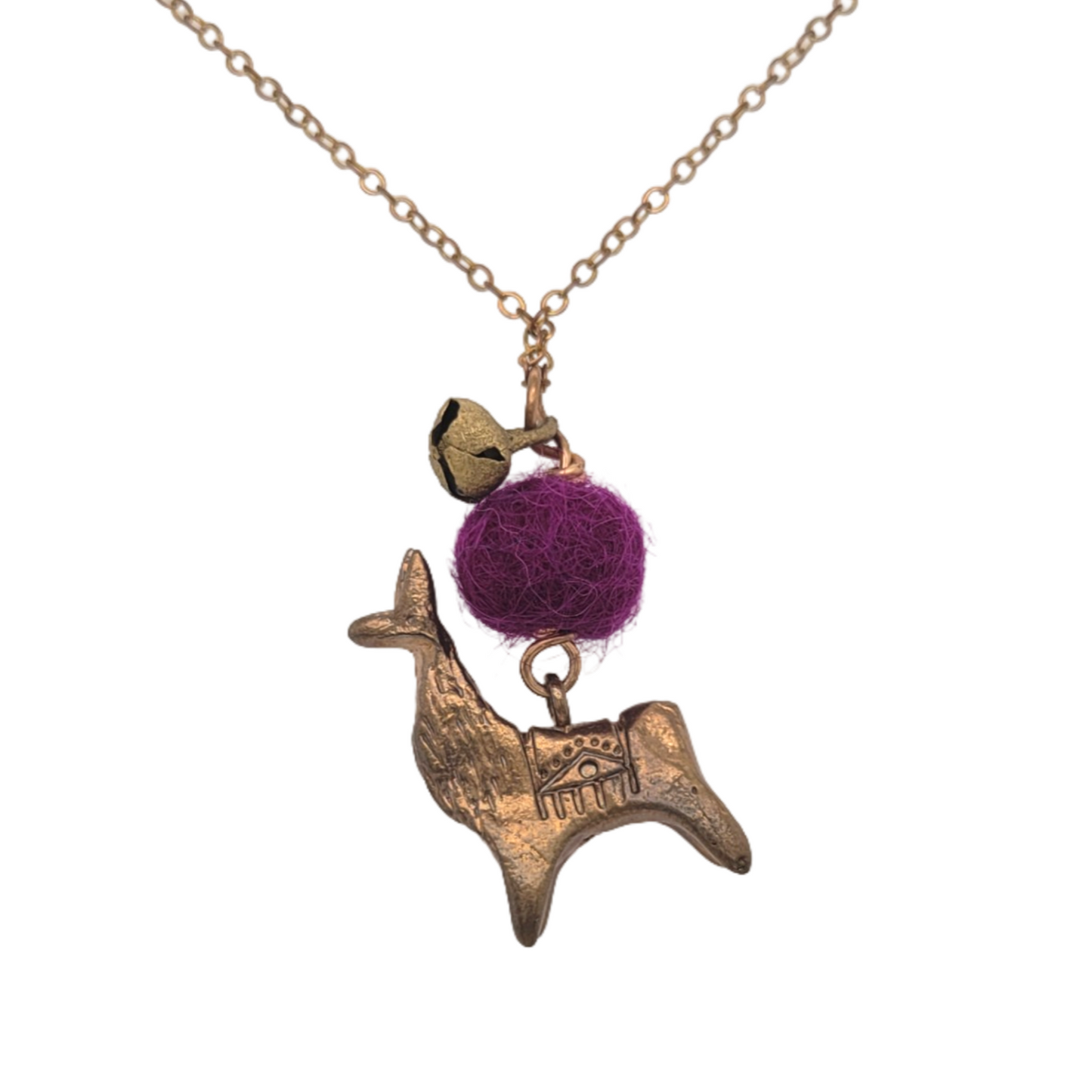 Bronze Llama Necklace