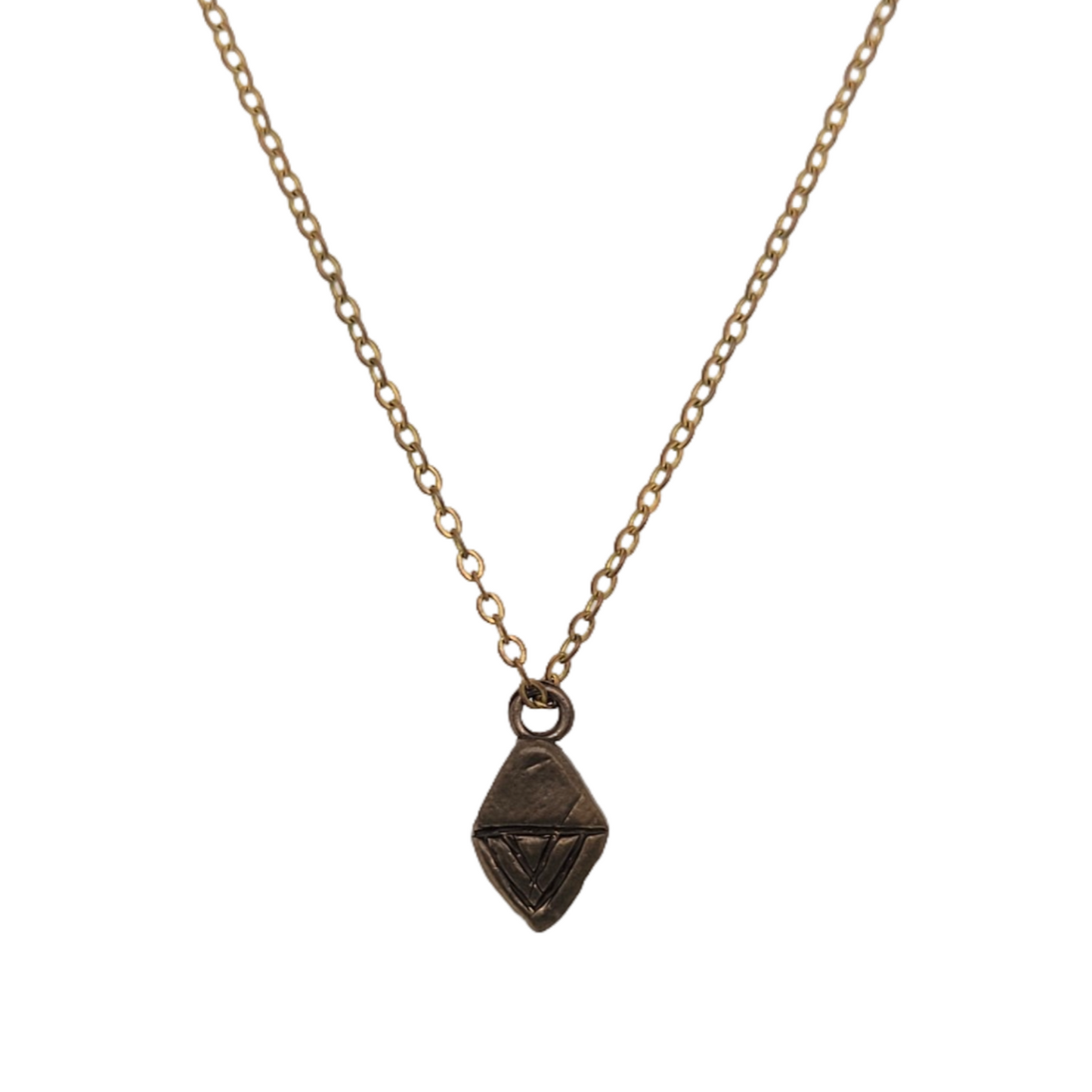 Bronze diamond necklace