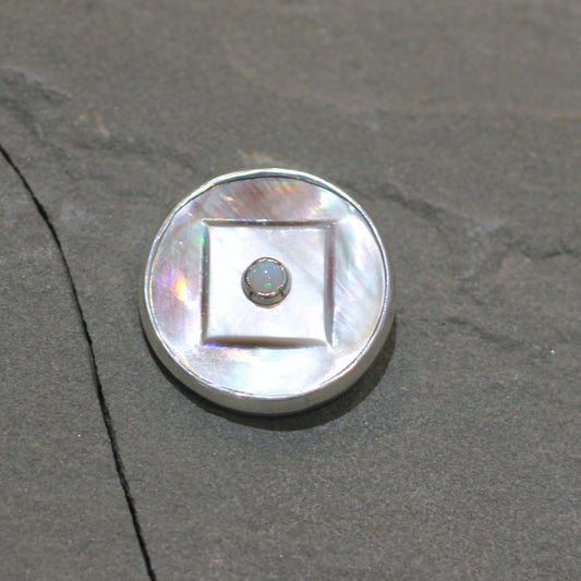 Mother-of-Pearl & Opal Brooch