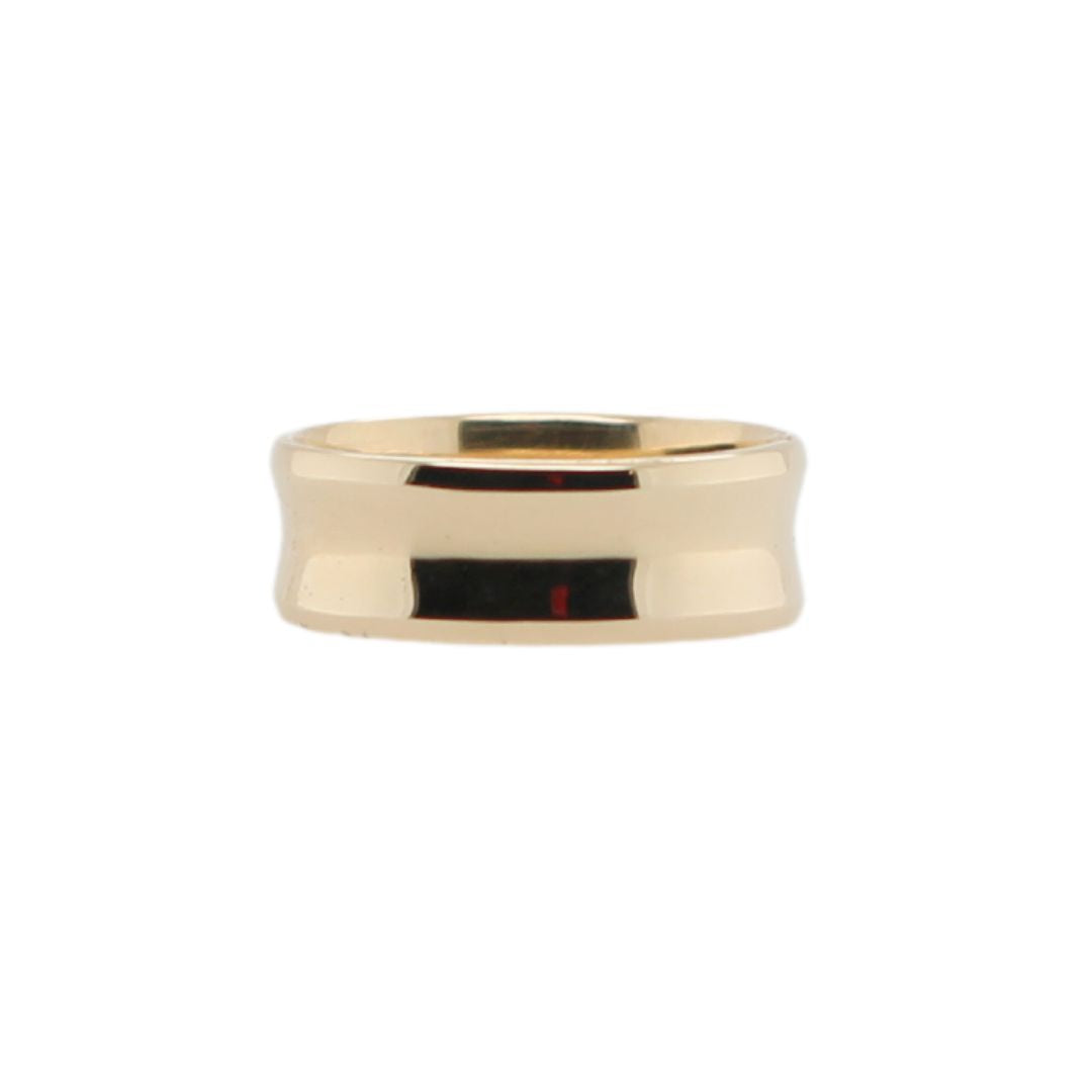 Concave Wide Gold Band