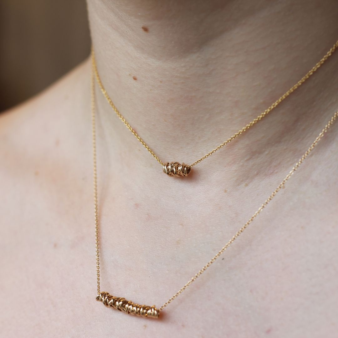 Small Gold Twist Necklace