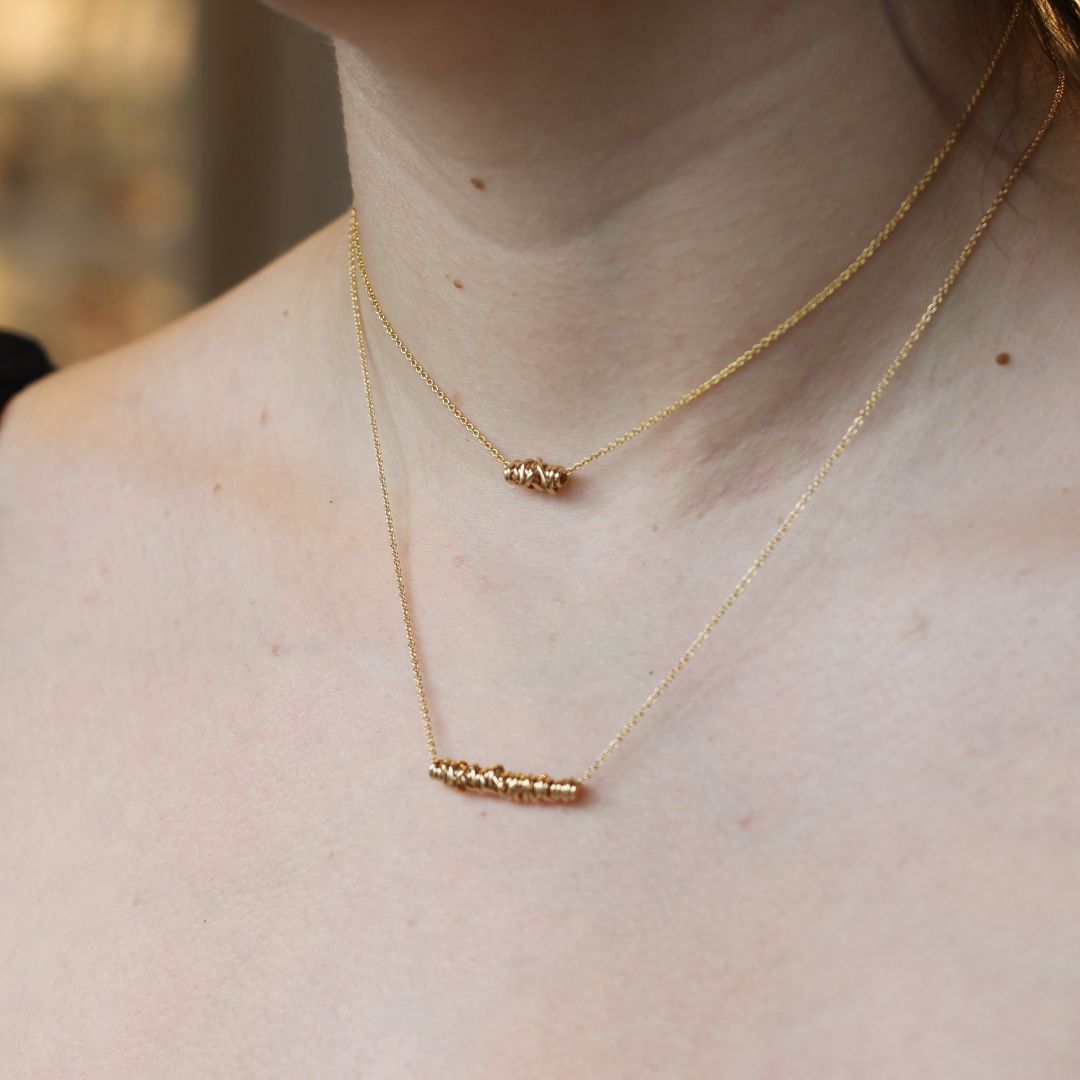 Small Gold Twist Necklace