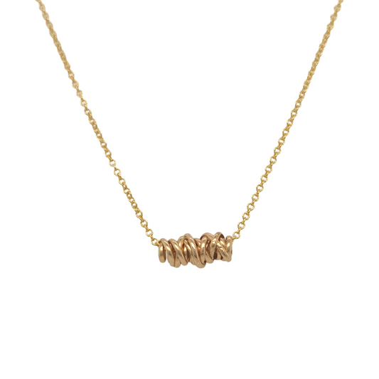 Small Gold Twist Necklace