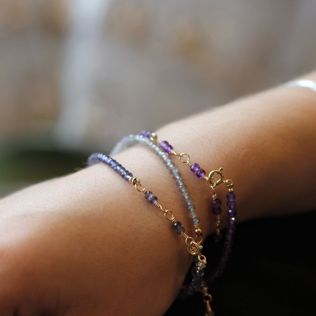 Iolite Gemstacker Bracelet