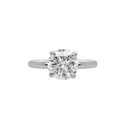 Hidden Halo Solitare Engagement Ring