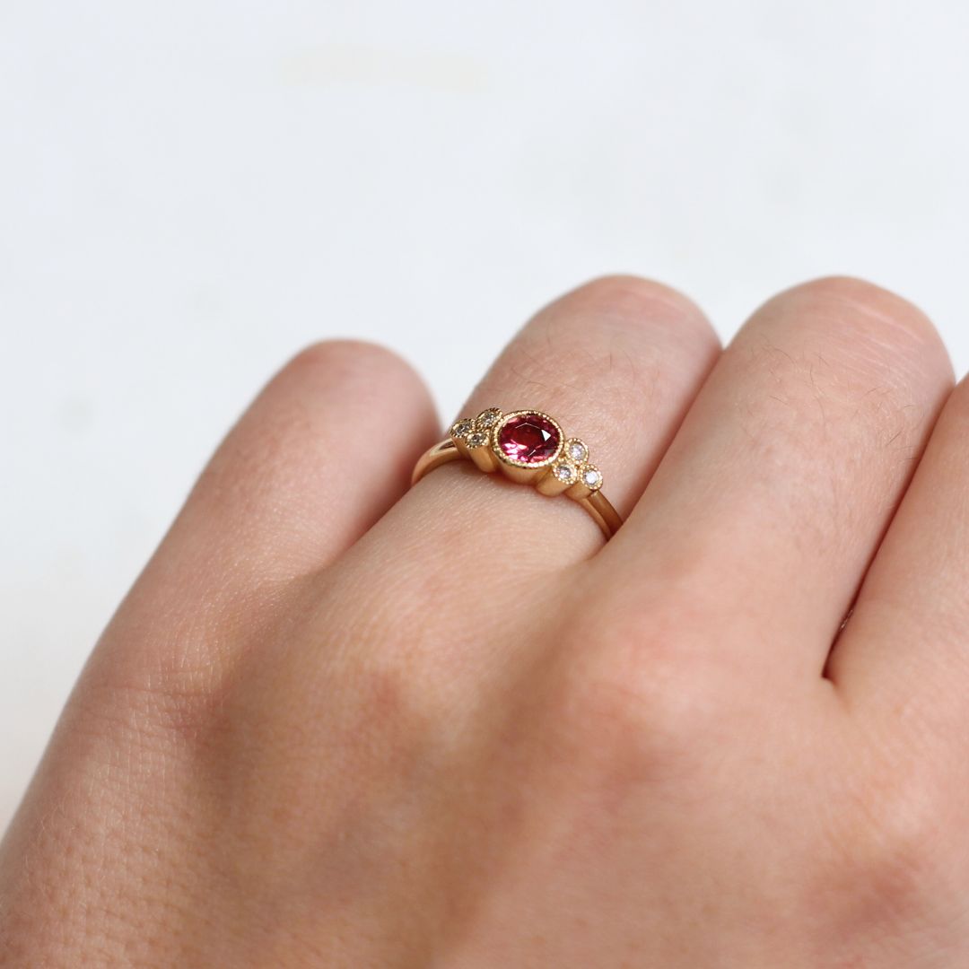 Cerise - Pink Spinel Engagement Ring