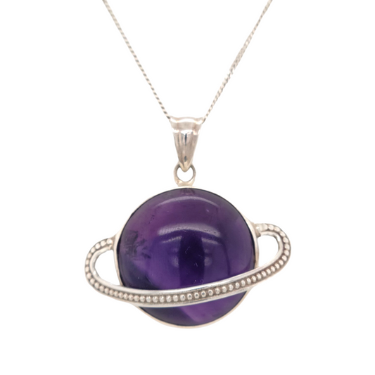 Amethyst Saturn Necklace