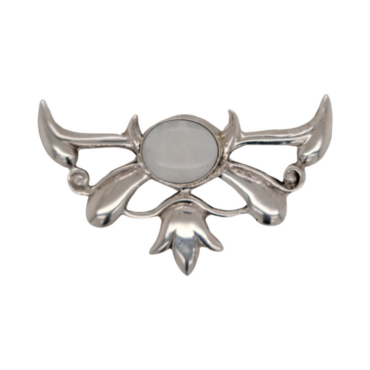 Silver Opal Brooch