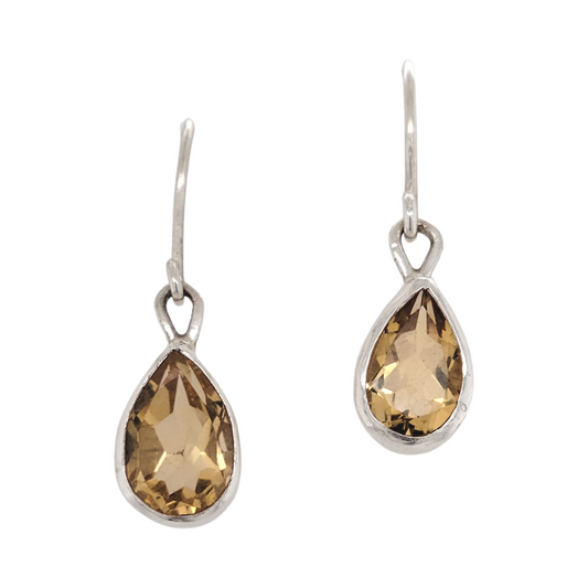 Small Citrine Drop Earrings