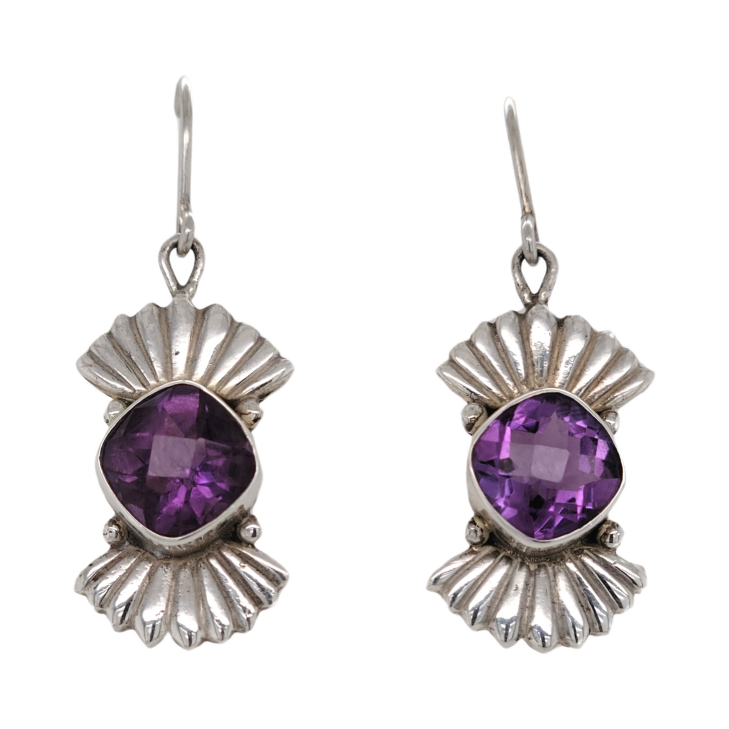 Amethyst Fan Earrings