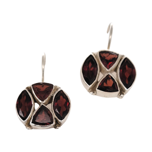 Quad Garnet Earrings