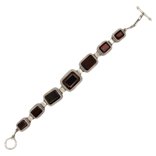 Rectangular Garnet Bracelet